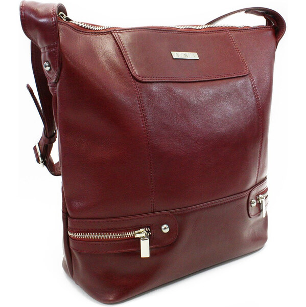 Arwel Červená dámska kožená kabelka 212-6933-31 VT 66089654