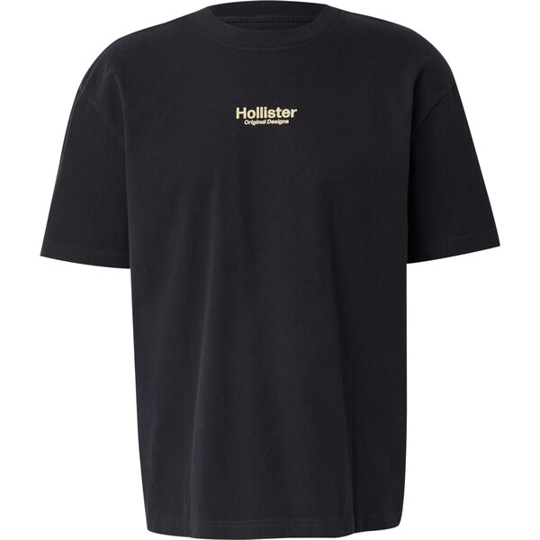 HOLLISTER Tričko béžová / čierna 63080726