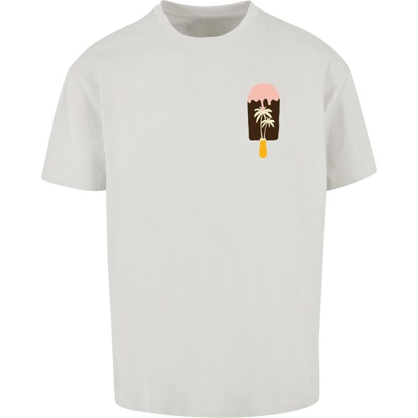 Merchcode Tričko Summer - Icecream svetlosivá / marhuľová / 63079631