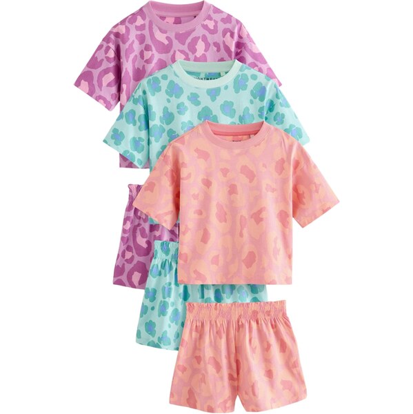 Next Pyžamo mätová / fialová / oranžová / lososová 63080075