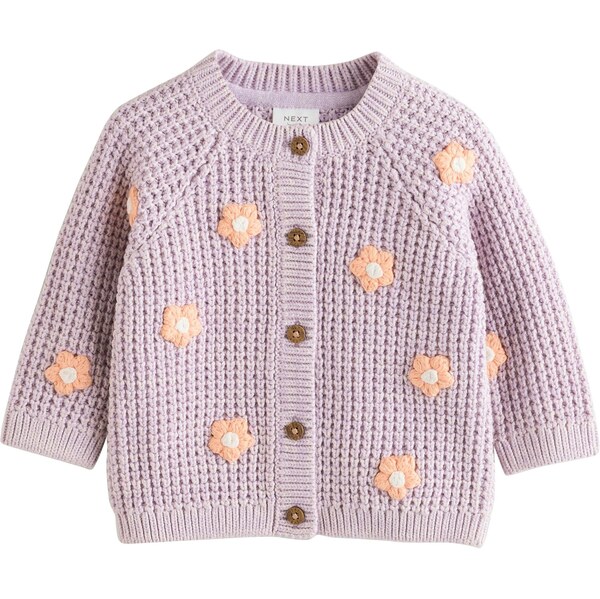 Next Kardigán orgovánová / pastelovo oranžová / biela 63080087