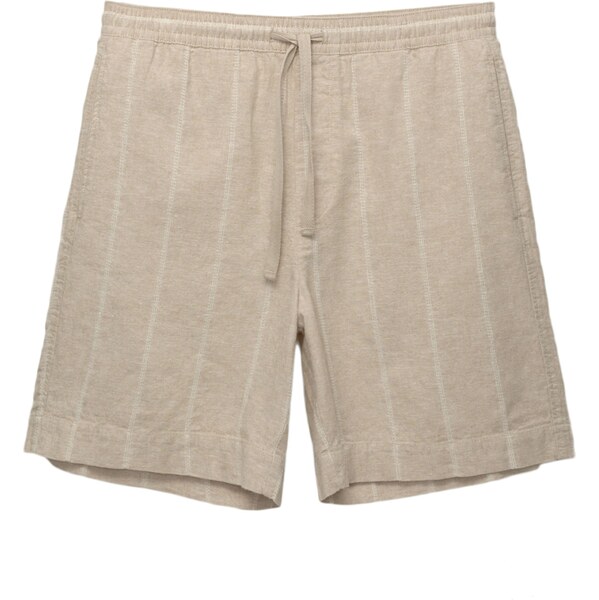 Pull&Bear Nohavice svetlobéžová / biela 63169164