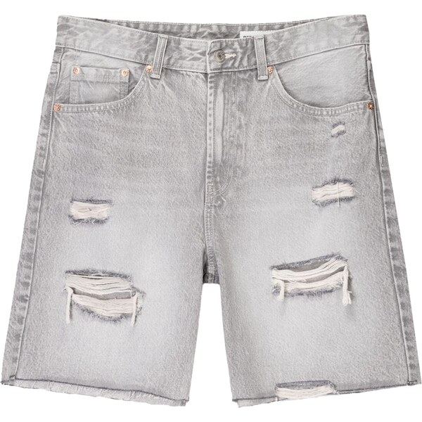 Bershka Džínsy svetlosivá 63169198