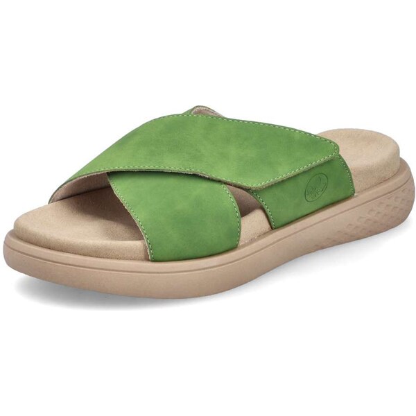 Dámske šľapky RIEKER V1579-52 zelená S5 63080969