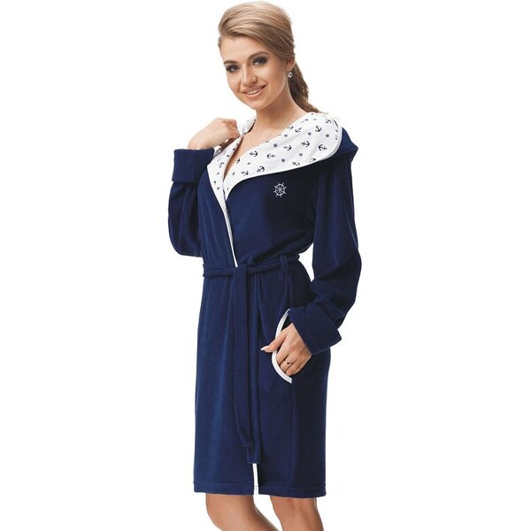 Dorota Dámsky župan Marine modrý kotva 44091857