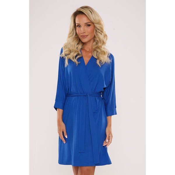 De Lafense Dámsky viskózový župan Visa modrý 36733494