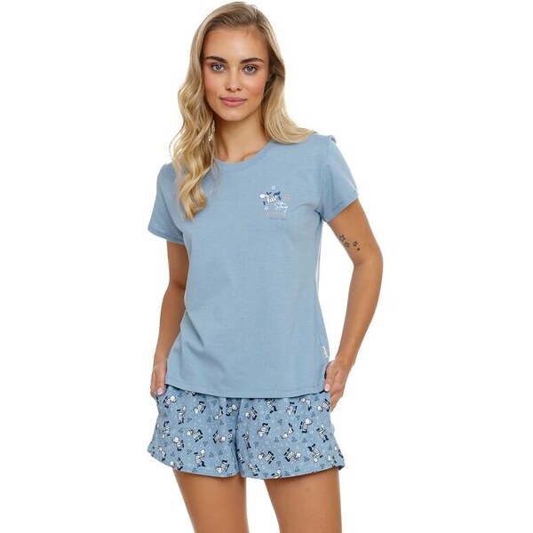 DN Nightwear Dámske pyžamo Stay positive svetle modré 38748487