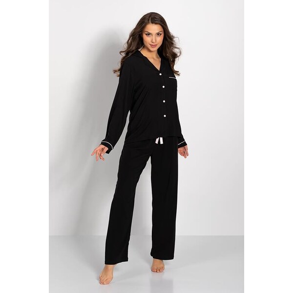 Momenti per me Luxusné dámske pyžamo Paris čierne 43791048