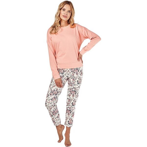 Taro Dámske pyžamo Poppy ružové s ružami 45561338