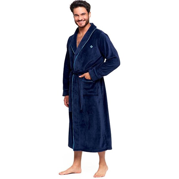 Moraj Hrejivý pánsky župan Narvik modrý dlhý 46043799