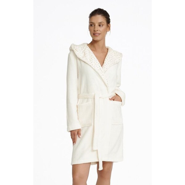 Henderson Hebký dámsky župan Missy s ušami biely 57956843