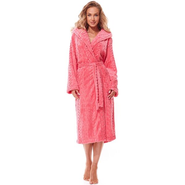 L&L Hrejivý dámsky župan Sweet koralový 47376043