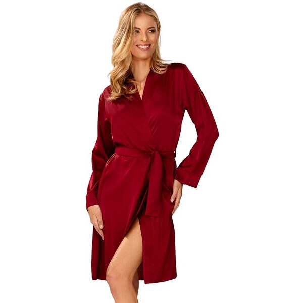 DKaren Saténový župan Amina bordó 49216525