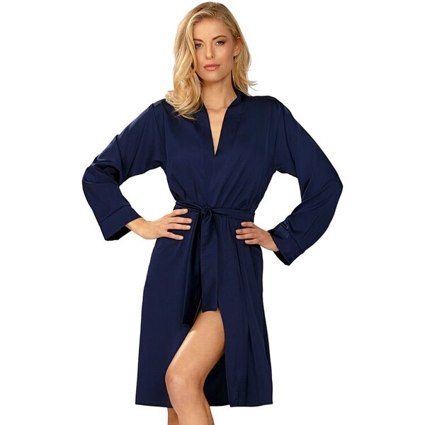 DKaren Saténový župan Amina tmavomodrý 49216518