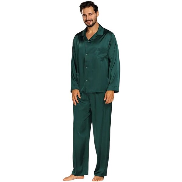 DKaren Saténový komplet Lukas zelený 49231849