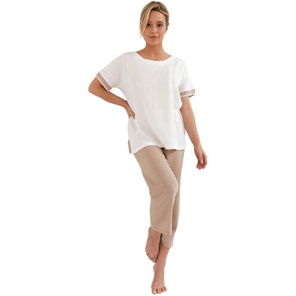 Cana Dámske pyžamo Sofia béžové 49191809