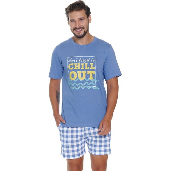 DN Nightwear Pánske pyžamo Chill out modré 49098832