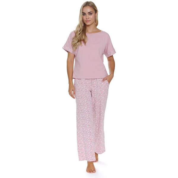 DN Nightwear Dámske pyžamo Daisy ružové 49291284