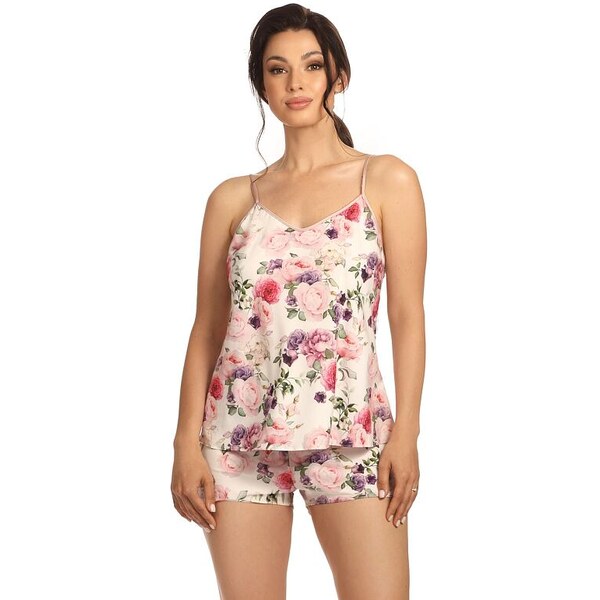 Hamana Saténový top Pinky s kvetinovým vzorom 50763020
