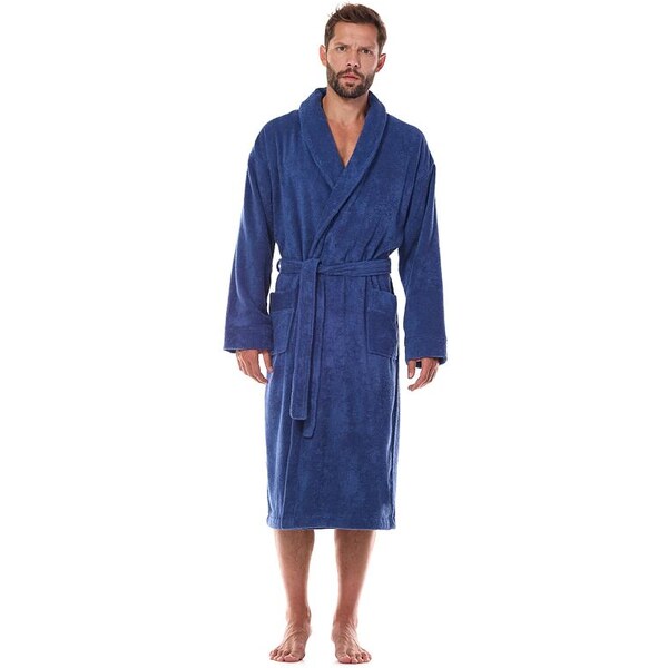 L&L Pánsky froté župan Roland modrý 53621387