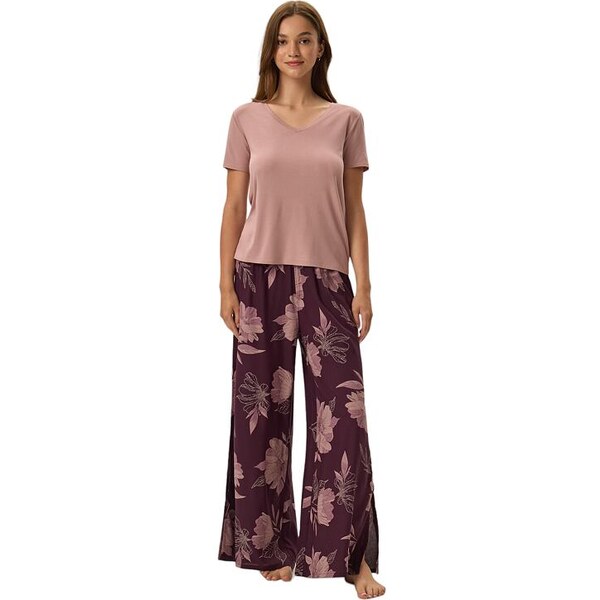 Henderson Dámske pyžamo Fleur staroružové 57956867