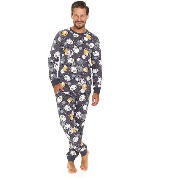 DN Nightwear Pánske pyžamo Ovečka sivé 55892241