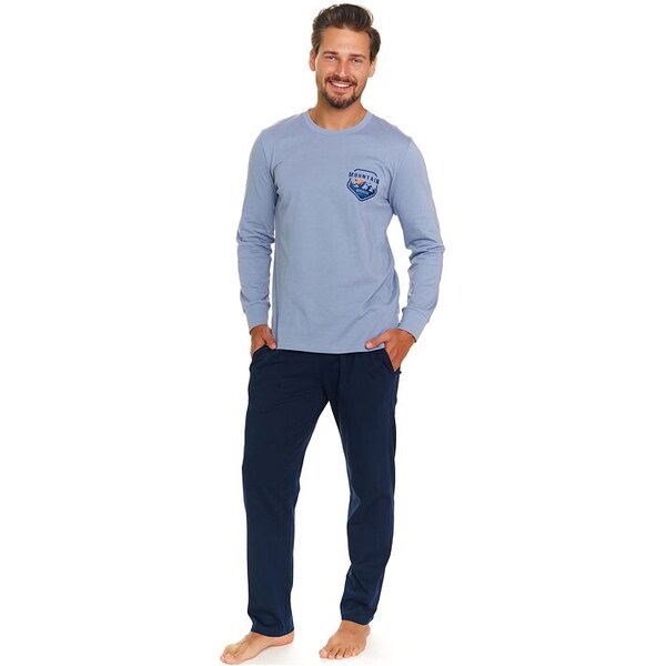DN Nightwear Pánske pyžamo Mountain adventure modré 55892243