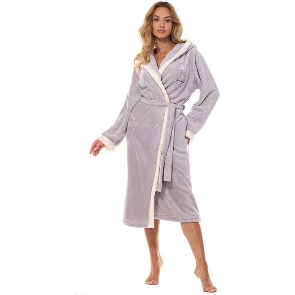 L&L Dámsky župan Tess svetlosivý 56584169