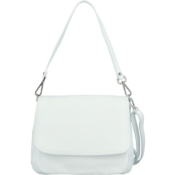 Delami Vera Pelle Dámska kožená crossbody kabelka biela - Delami 63109182