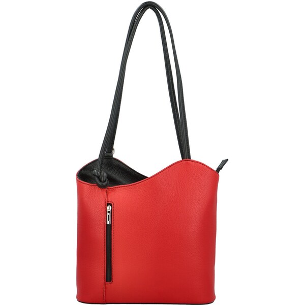 Delami Vera Pelle Dámsky kožený kabelko/batôžtek červený - Delami 63109177