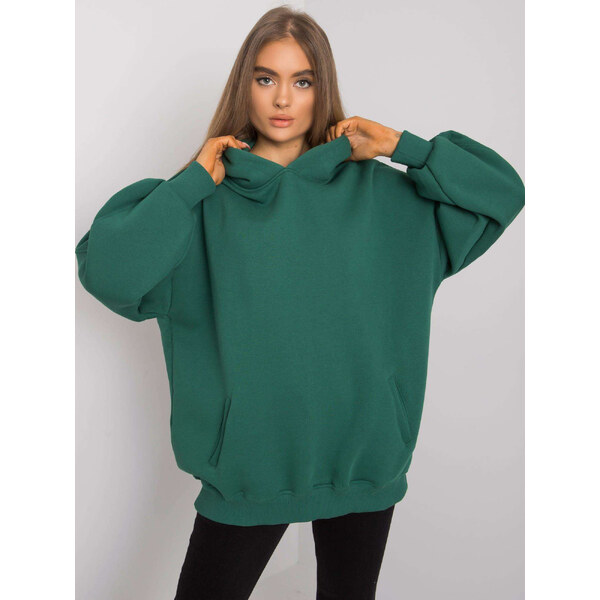 BASIC FEEL GOOD Zelená oversize mikina bez potlače RV-BL-6989.37X 28021322