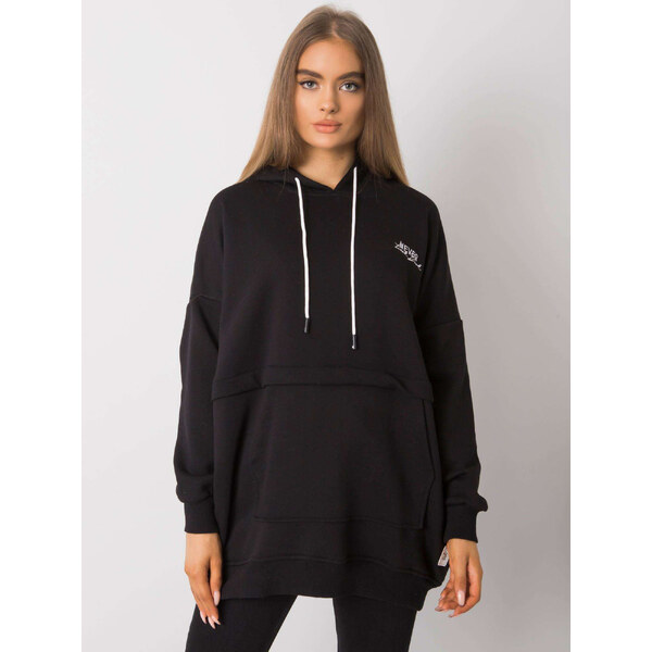 RELEVANCE Čierna dámska oversize mikina s vreckom RV-BL-7095.30P-black 57948413