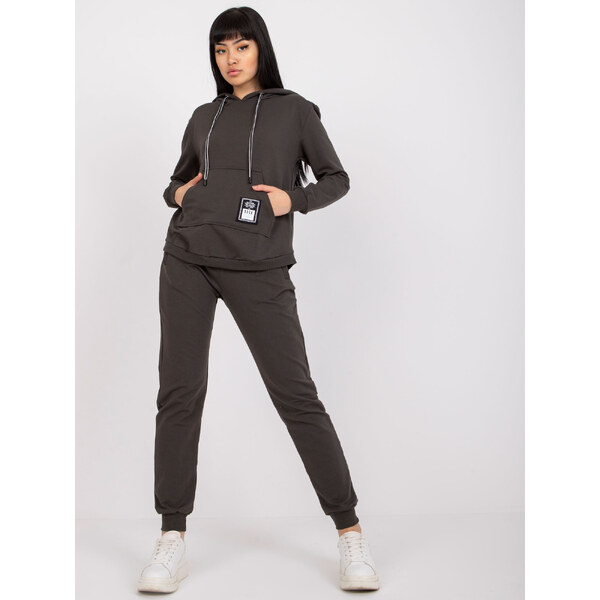 RELEVANCE Khaki tepláková súprava s kapucňou -RV-KMPL-7754.11-khaki 57949785