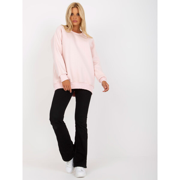 BASIC Svetloružová oversize mikina EM-BL-623.06-light pink 34209398