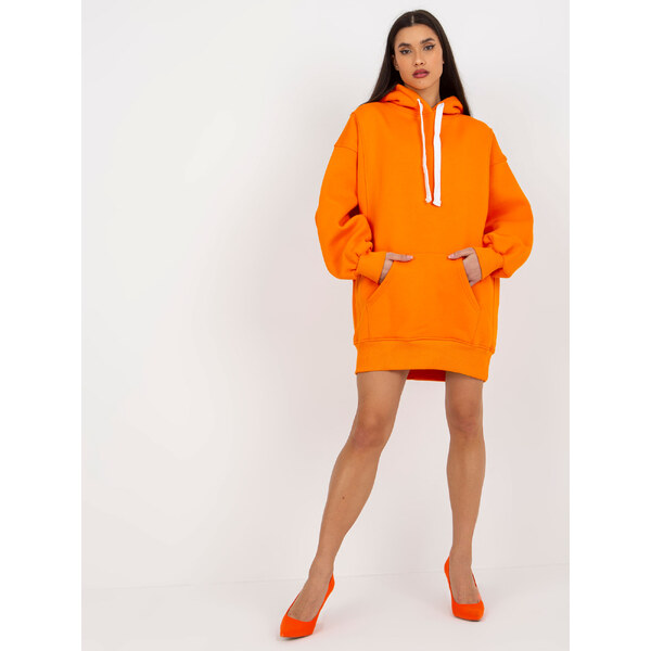 BASIC Oranžová dlhá mikina s kapucňou EM-BL-694.20X-orange 37918335