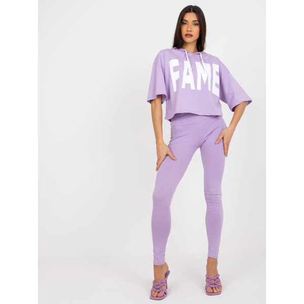 BASIC Svetlofialový športový komplet mikiny a legín EM-KMPL-735.10 39242638