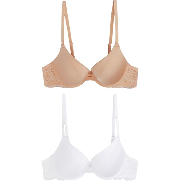 Next Podprsenka béžová / biela 63163053