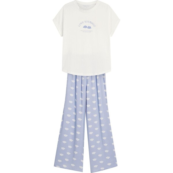 Henderson dámske pyžamo Nubes - široké nohavice 63100807