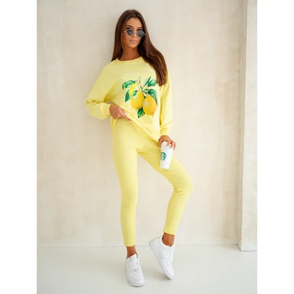 Resti Womens cotton set with lemon sweatshirt and leggings 65356174