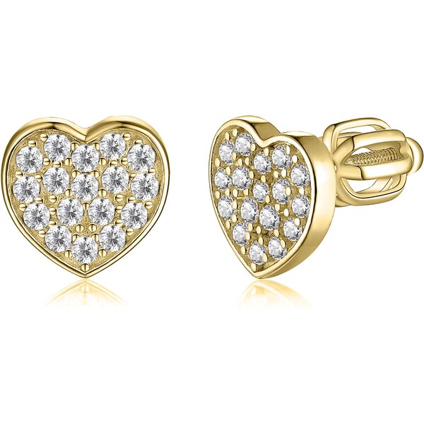 Olivie Stříbrné náušnice SRDÍČKO GOLD 9480 64818318