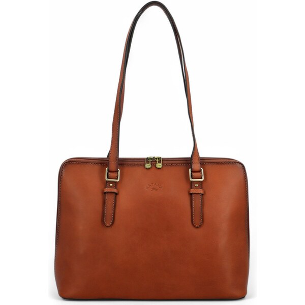 Dámska kožená kabelka na rameno svetlo hnedá - Katana Vitoria hnedá 63109185