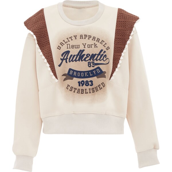 HOMEBASE Mikina béžová / námornícka modrá / hnedá / biela 63145152