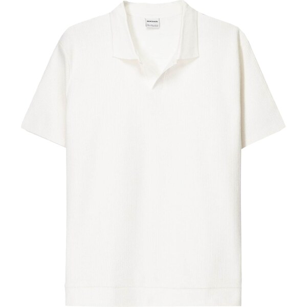 Bershka Tričko šedobiela 63158243