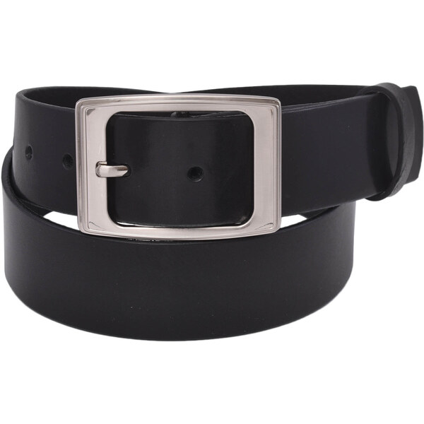 Mercucio Kožený dámsky opasok 724-40-35 čierny hladký pracka Estera 64507567