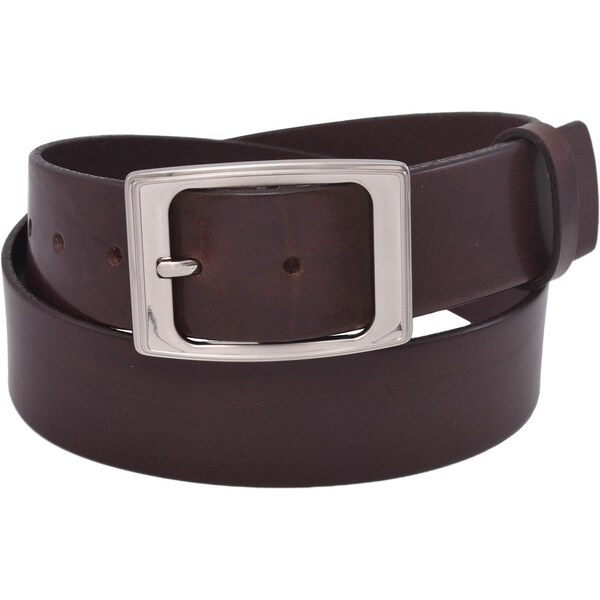 Mercucio Kožený dámsky opasok 724-40-37 tmavohnedý hladký pracka 64507569