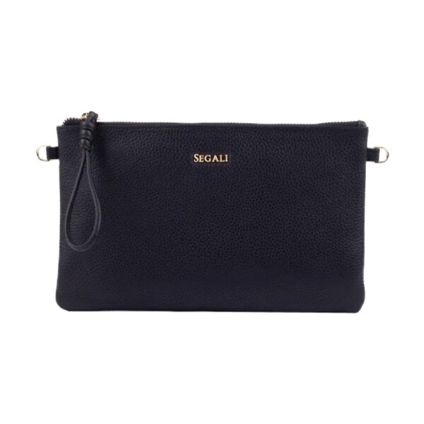 SEGALI Dámska kožená taška cez rameno 250532 čierna 59054979