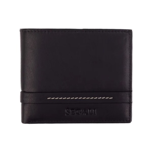 SEGALI Pánska kožená peňaženka 21043 čierna 55931470