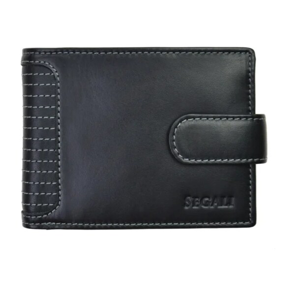 SEGALI Pánska kožená peňaženka 2572665005C čierna 35335878