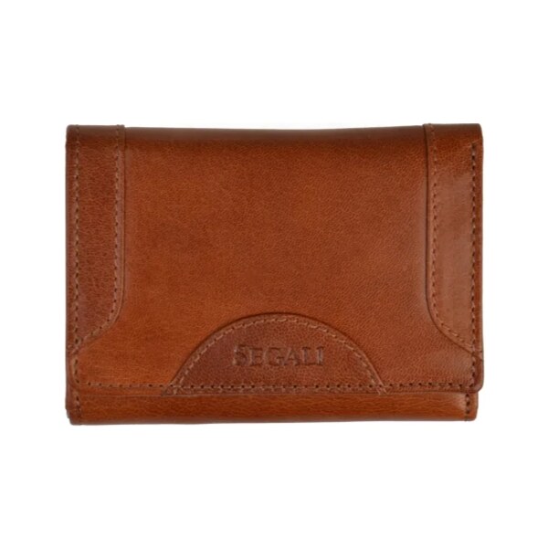 SEGALI Dámska kožená peňaženka SG-27196 B koňak 35335841