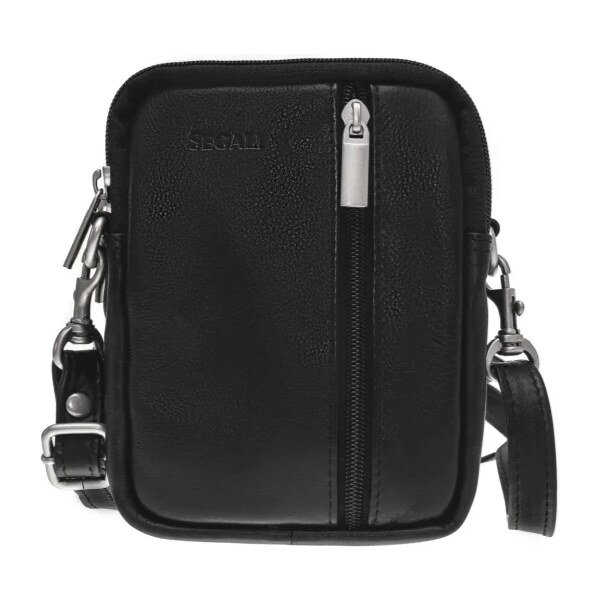 SEGALI Kožená taška cez rameno/vrecko na opasok Segali SG-26032 čierna 14705512